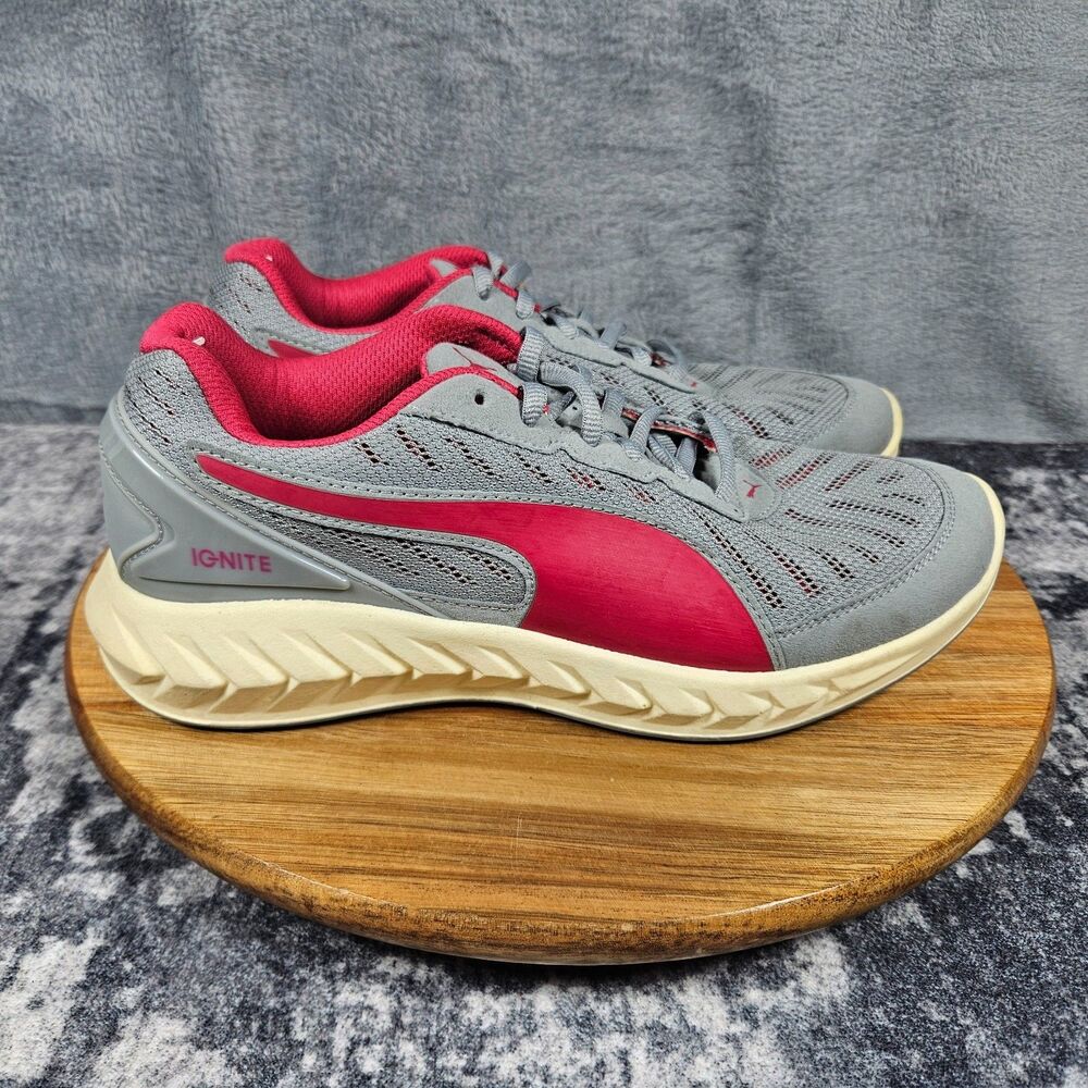 Puma Ignite Running Shoes Womens Size 9 Gray Athletic Walking Sneakers 188606-05